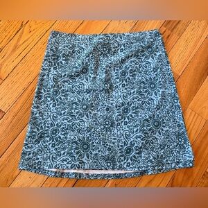 Rip Skirt Hawaii Blue Floral Hook & Loop Wrap Skirt Pockets Women’s Size M
